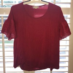 Ruffle puffy sleeve top